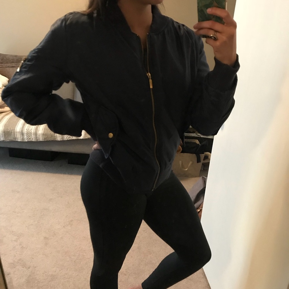 🚫SOLD🚫 Navy blue Bomber jacket from Boohoo